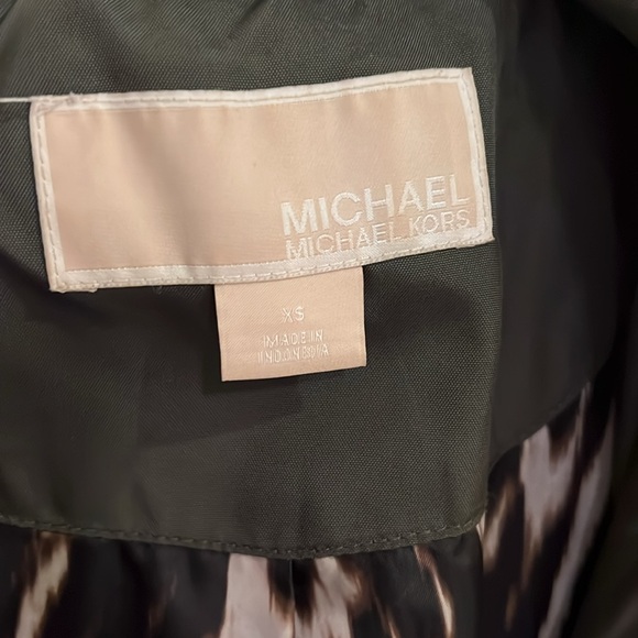 Michael Michael Kors Olive Green Rain Jacket - Picture 4 of 11